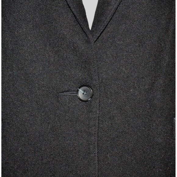 Vintage Forecaster Ladies 9/10 Black Pure Wool Blazer Jacket Career Academia - Picture 3 of 10